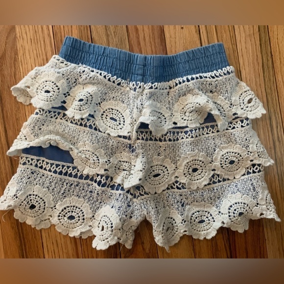 Lapis Girl Cotton Lace Shorts Size 6X - Picture 2 of 4